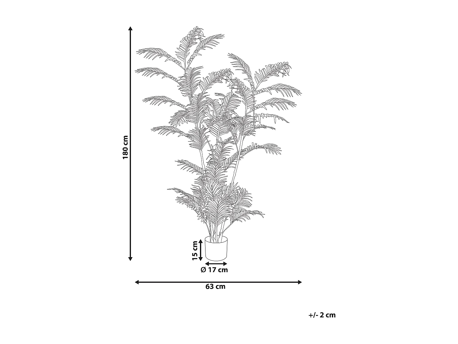 Plante artificielle PALM TREE 180 cm Vert