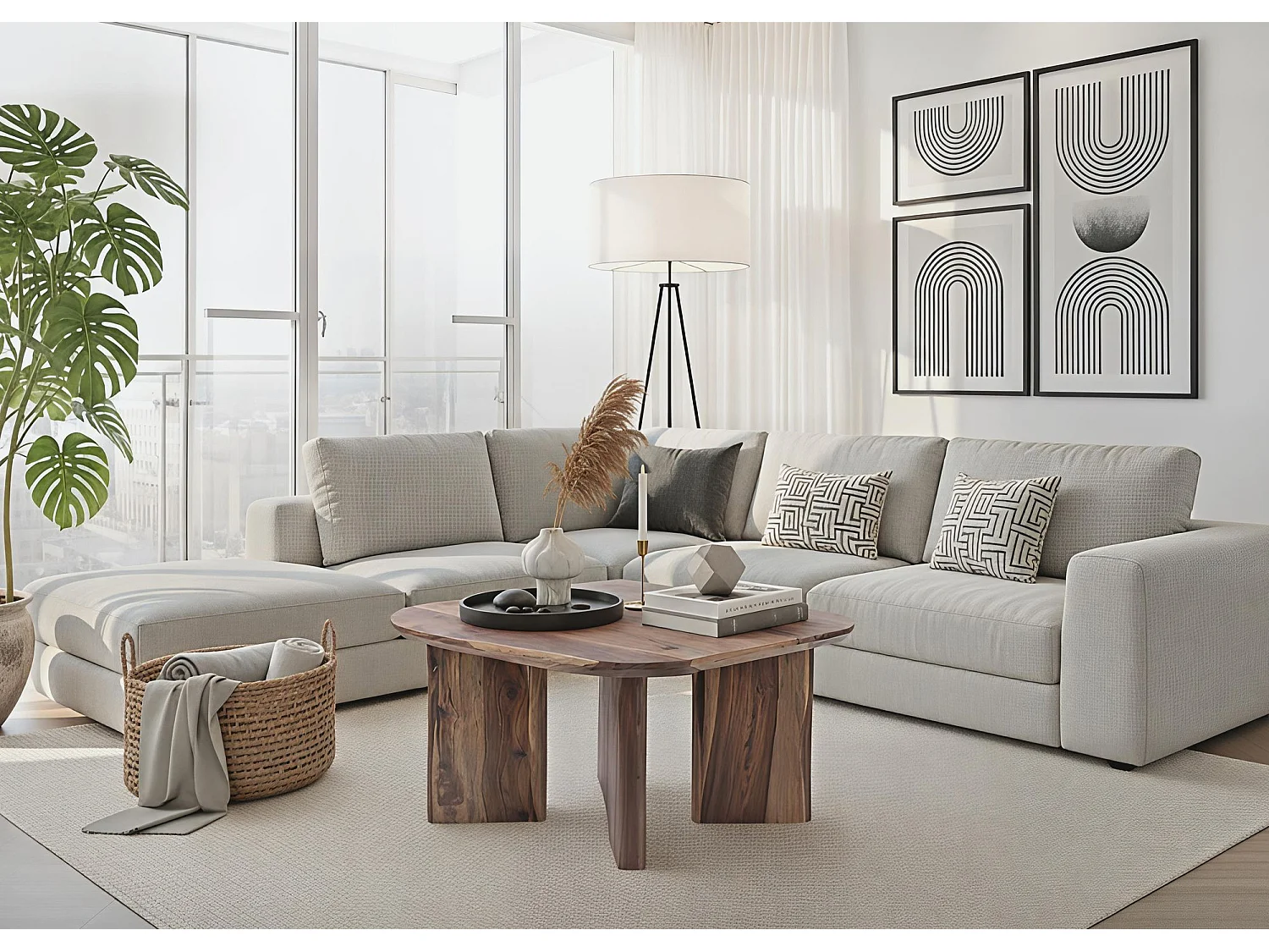 Table Basse Sheesham Bois Massif 60cm Carrée Table de Salon Faite à la Main