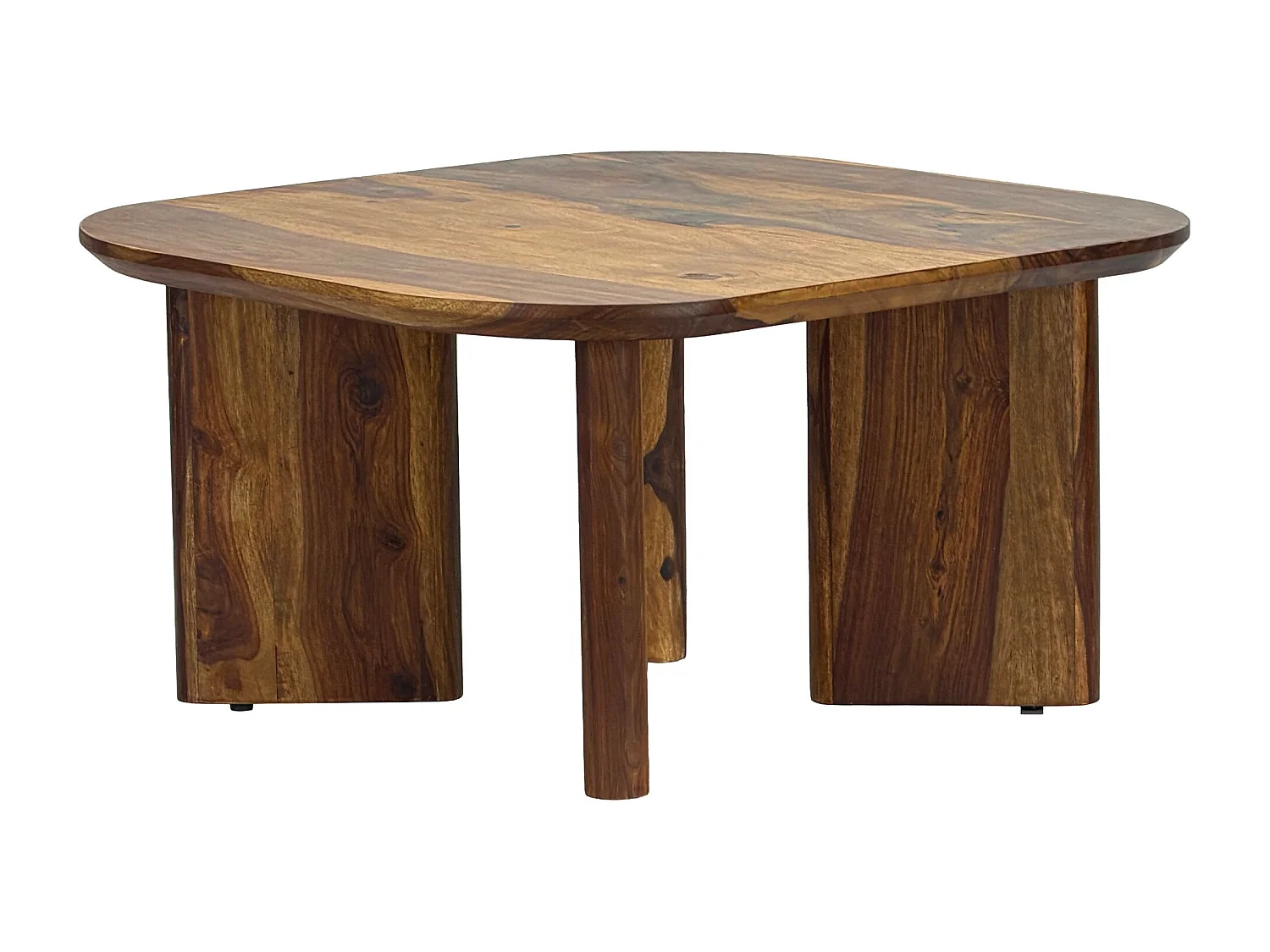 Table Basse Sheesham Bois Massif 60cm Carrée Table de Salon Faite à la Main