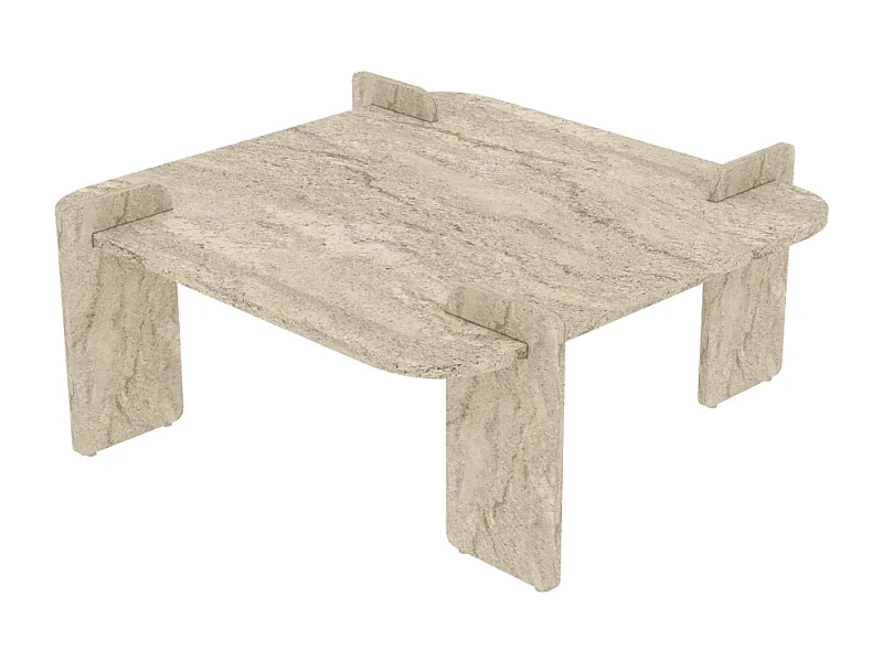 Couchtisch Brilliance Travertin Granit Optik 90x90