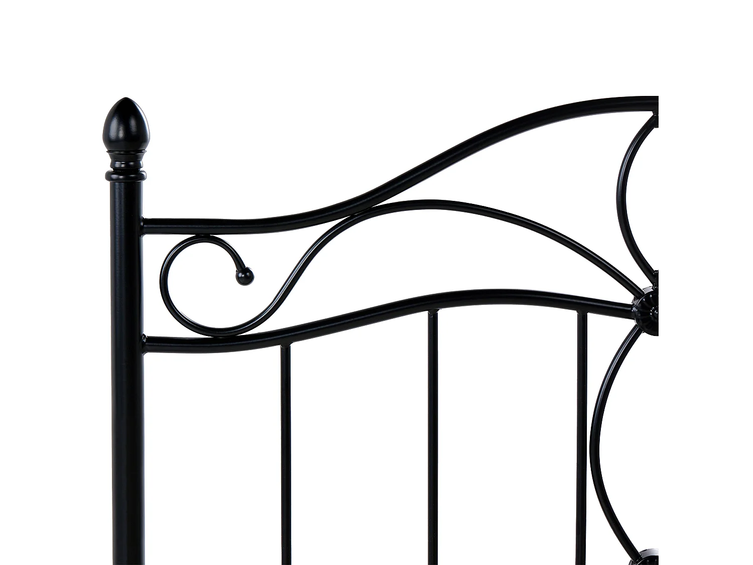 Lit avec sommier Métal ANTLIA 120 x 200 cm Noir