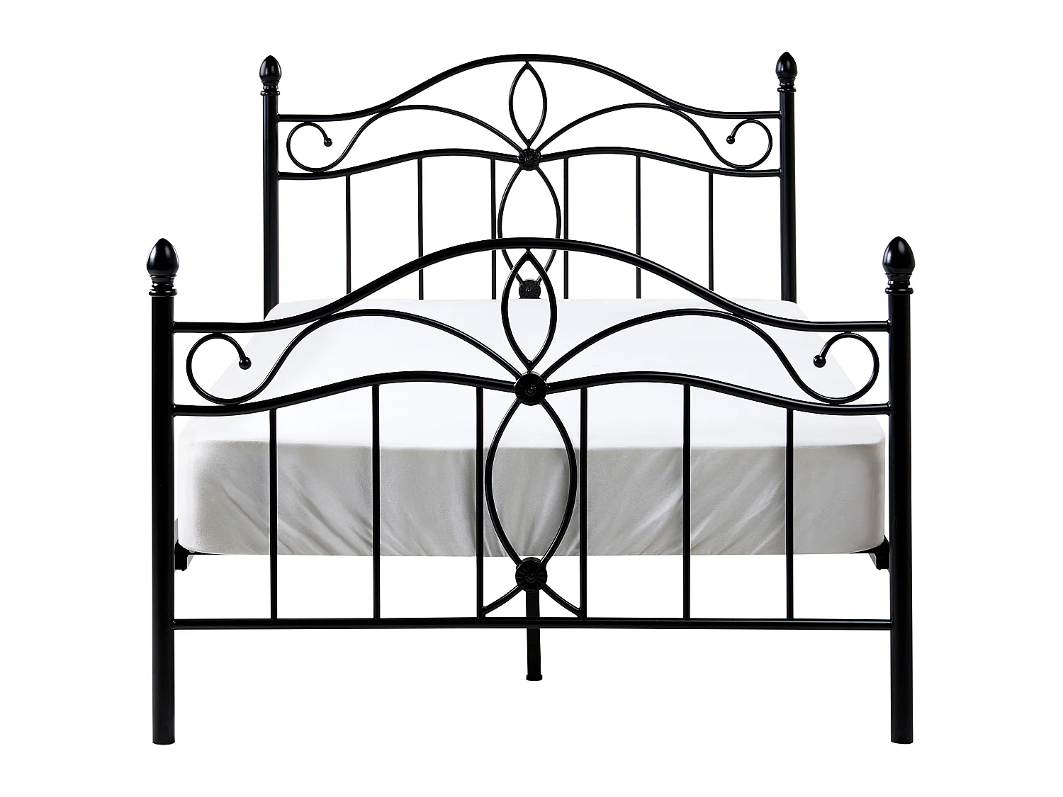 Bed Metal ANTLIA 120 x 200 cm (EU Small Double) Black