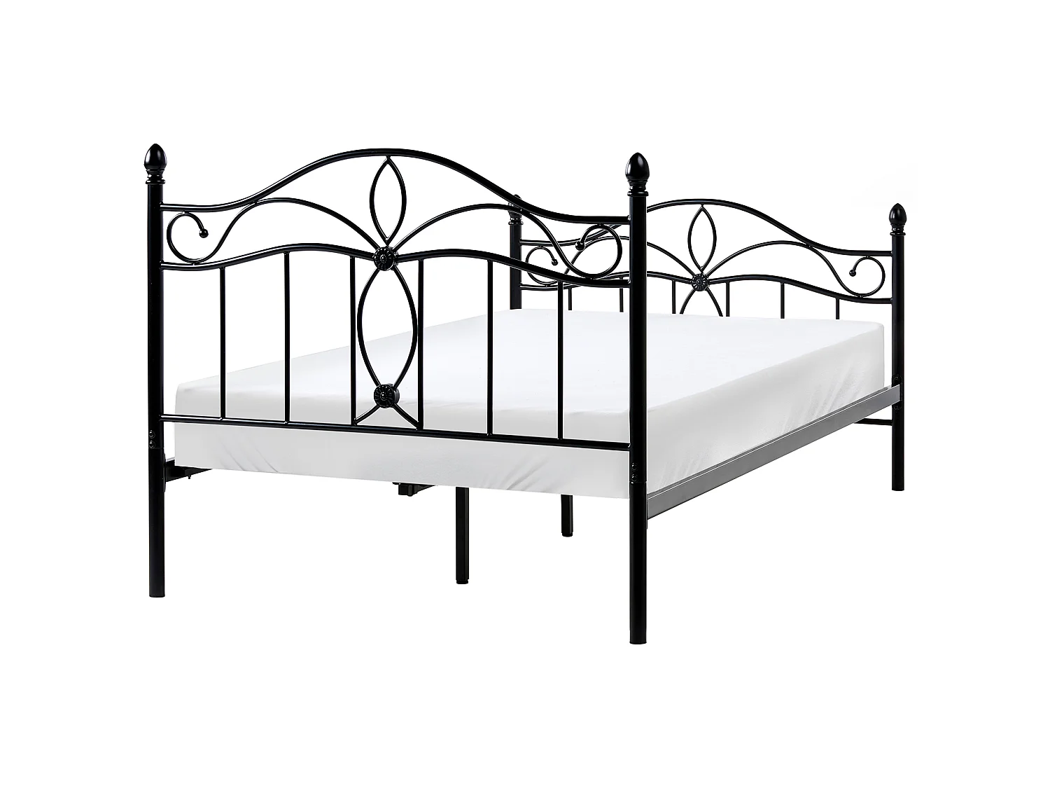 Bed Metal ANTLIA 120 x 200 cm (EU Small Double) Black