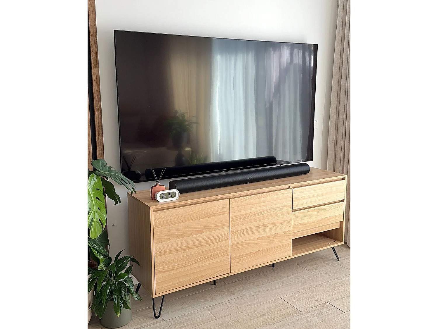 Dressoir met 2 deuren CARDIGAN Lichtbruin