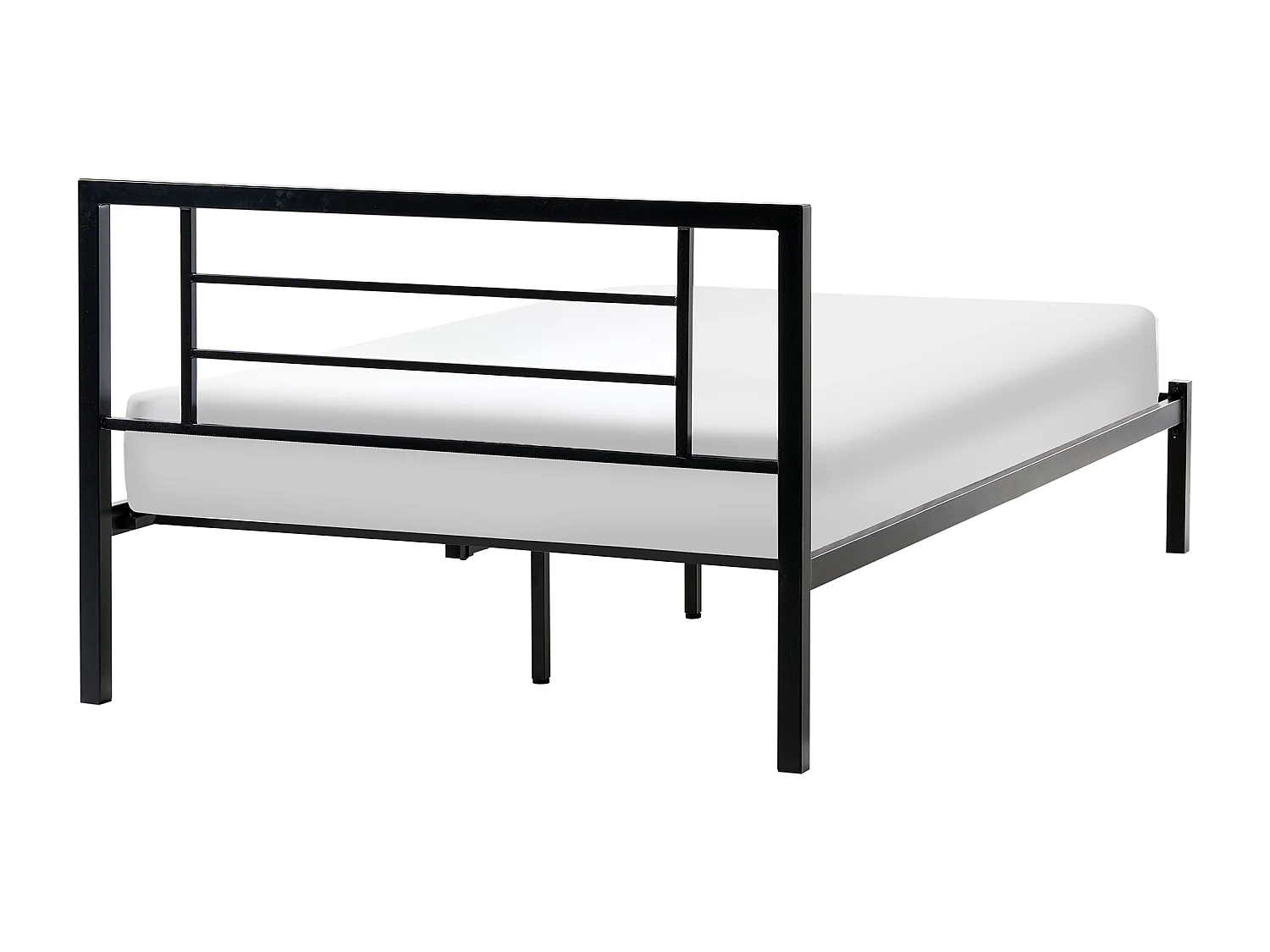 Lit avec sommier Métal CUSSET 120 x 200 cm Noir