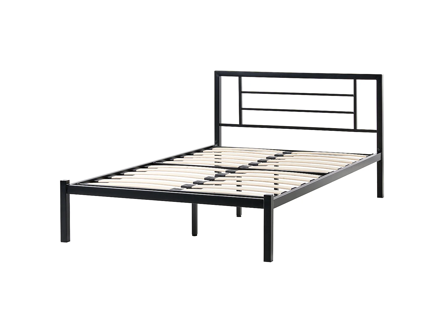 Bed Metal CUSSET 120 x 200 cm (EU Small Double) Black