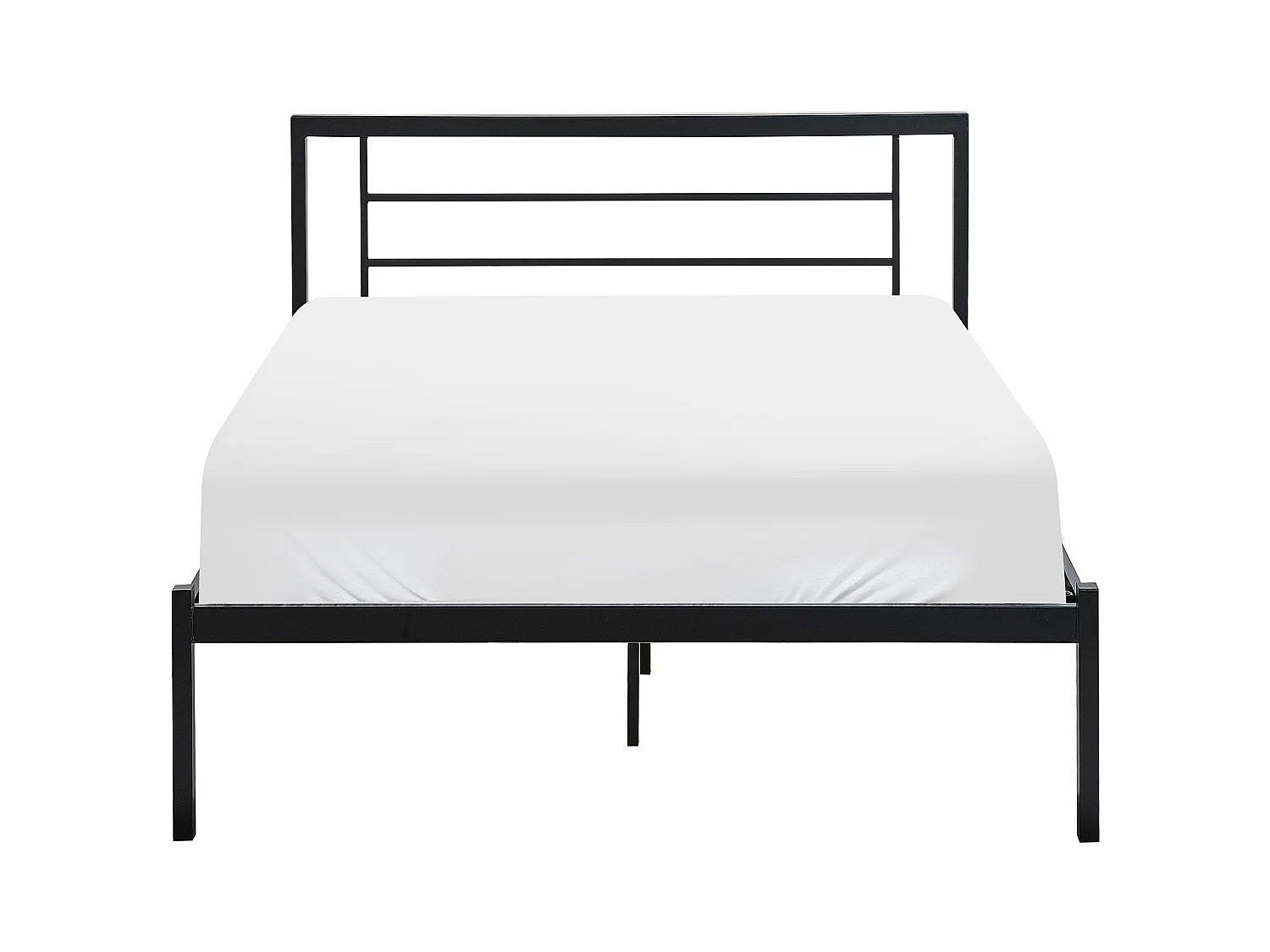 Bed Metal CUSSET 120 x 200 cm (EU Small Double) Black
