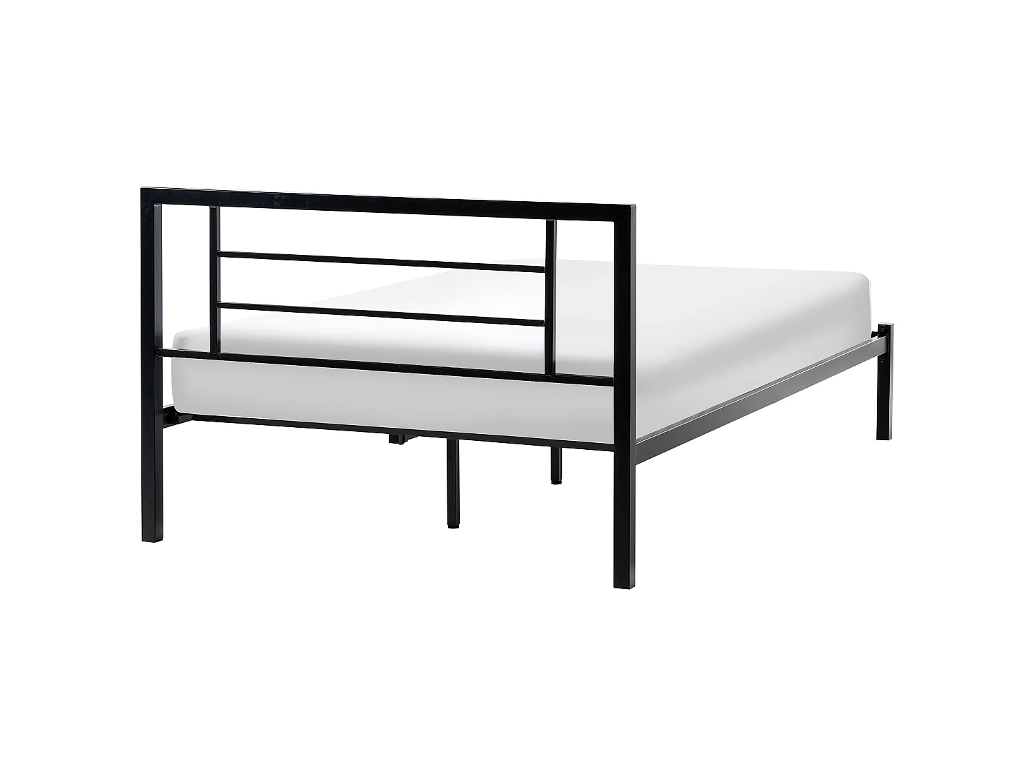 Bed Metal CUSSET 120 x 200 cm (EU Small Double) Black