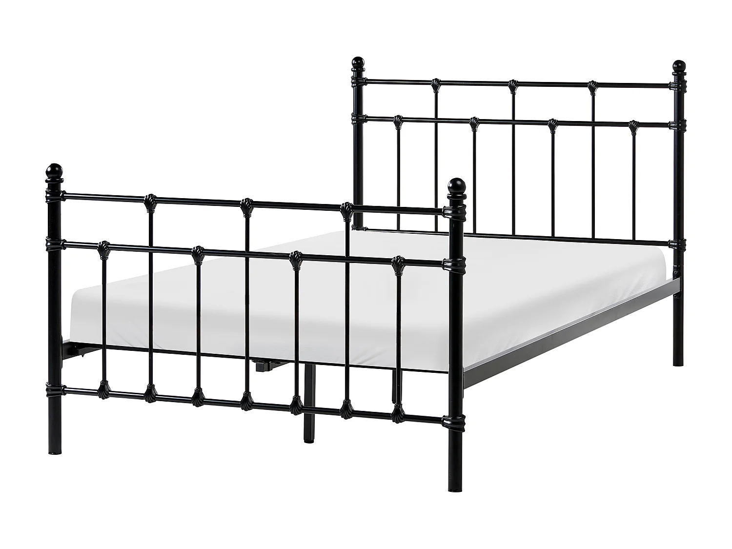 Lit avec sommier Métal LYNX 120 x 200 cm Noir