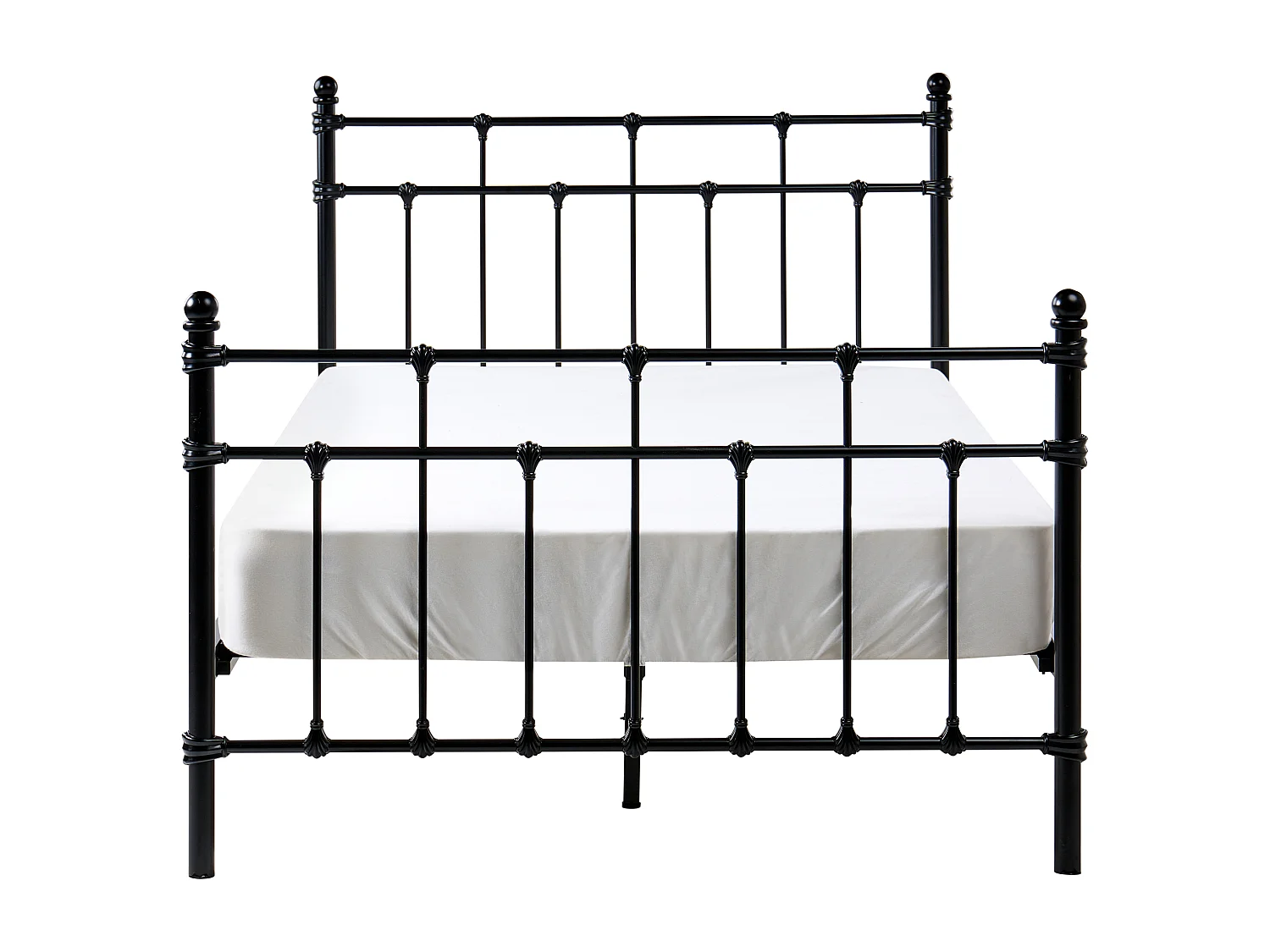 Lit avec sommier Métal LYNX 120 x 200 cm Noir