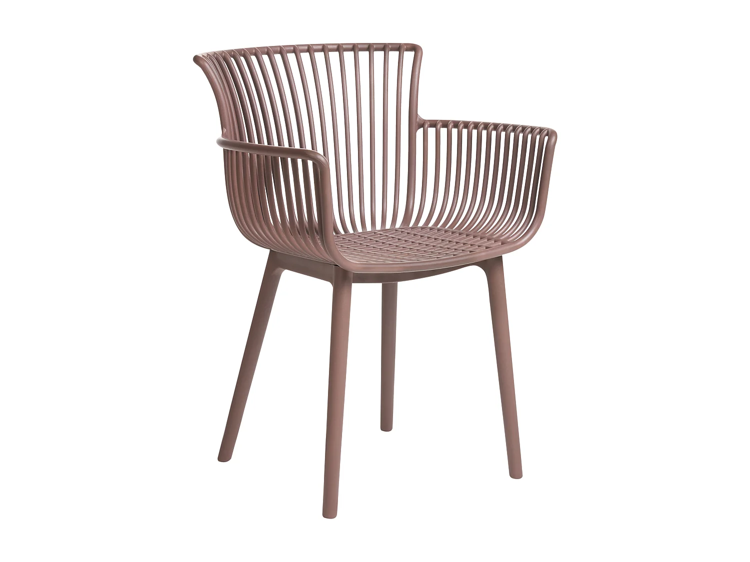 Lot de 4 chaises de jardin PESARO Marron