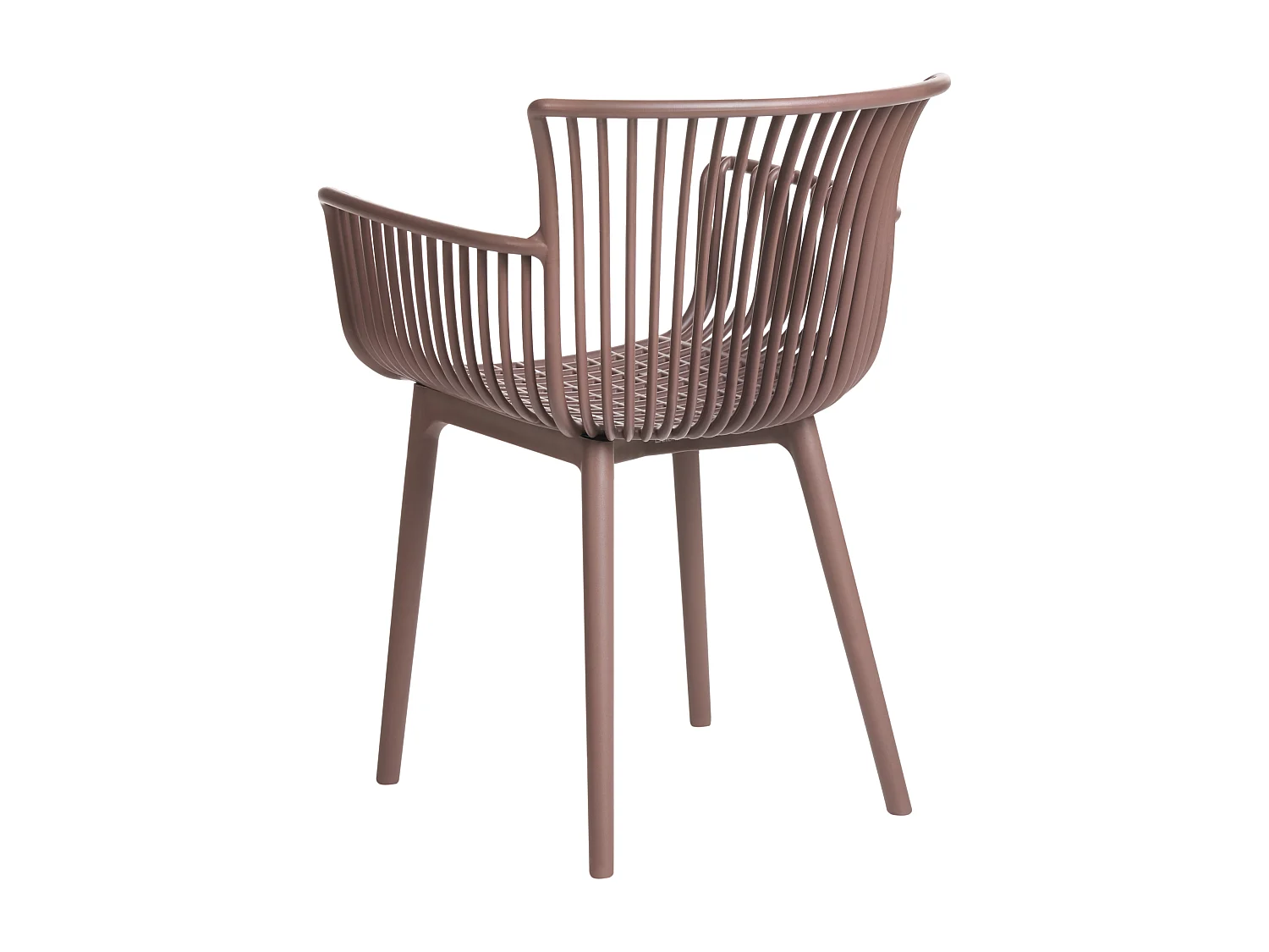 Lot de 4 chaises de jardin PESARO Marron