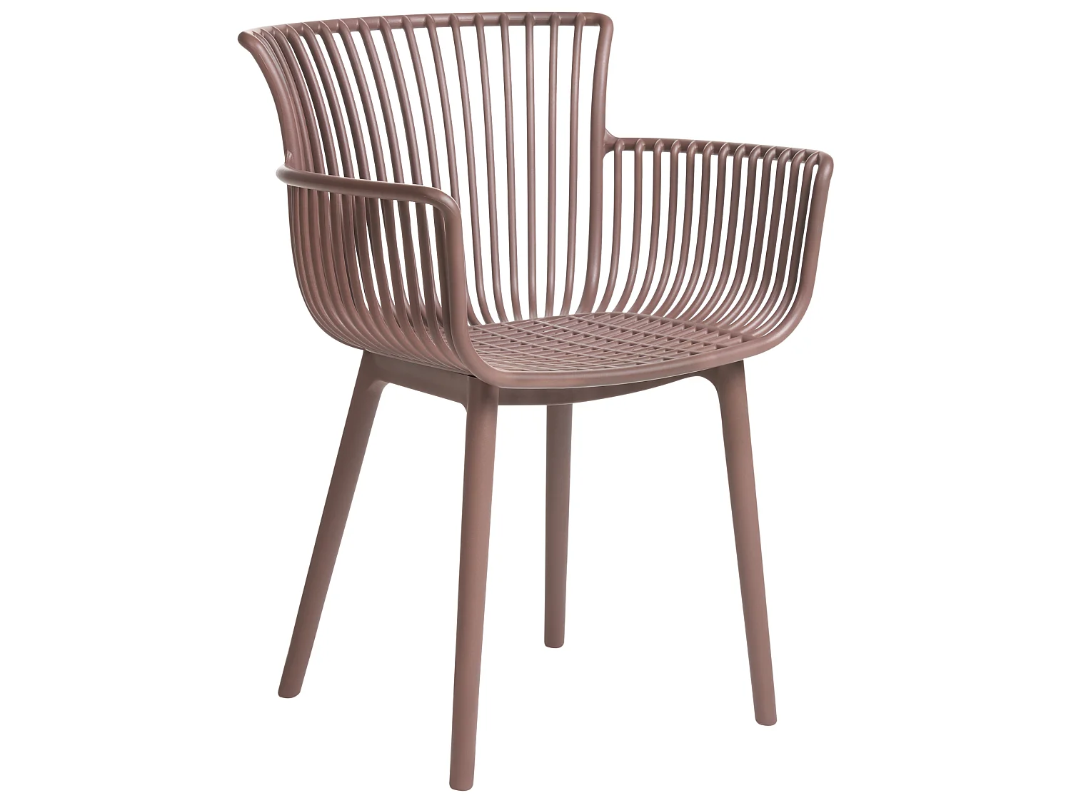 Lot de 4 chaises de jardin PESARO Marron