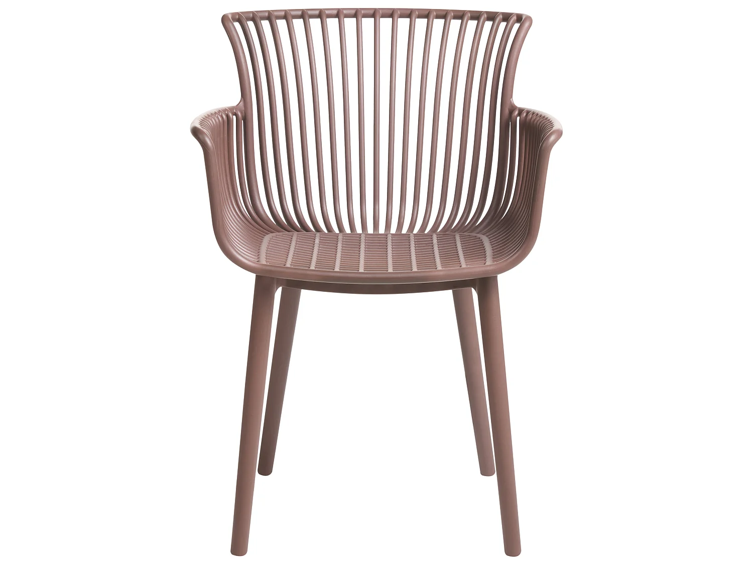 Lot de 4 chaises de jardin PESARO Marron