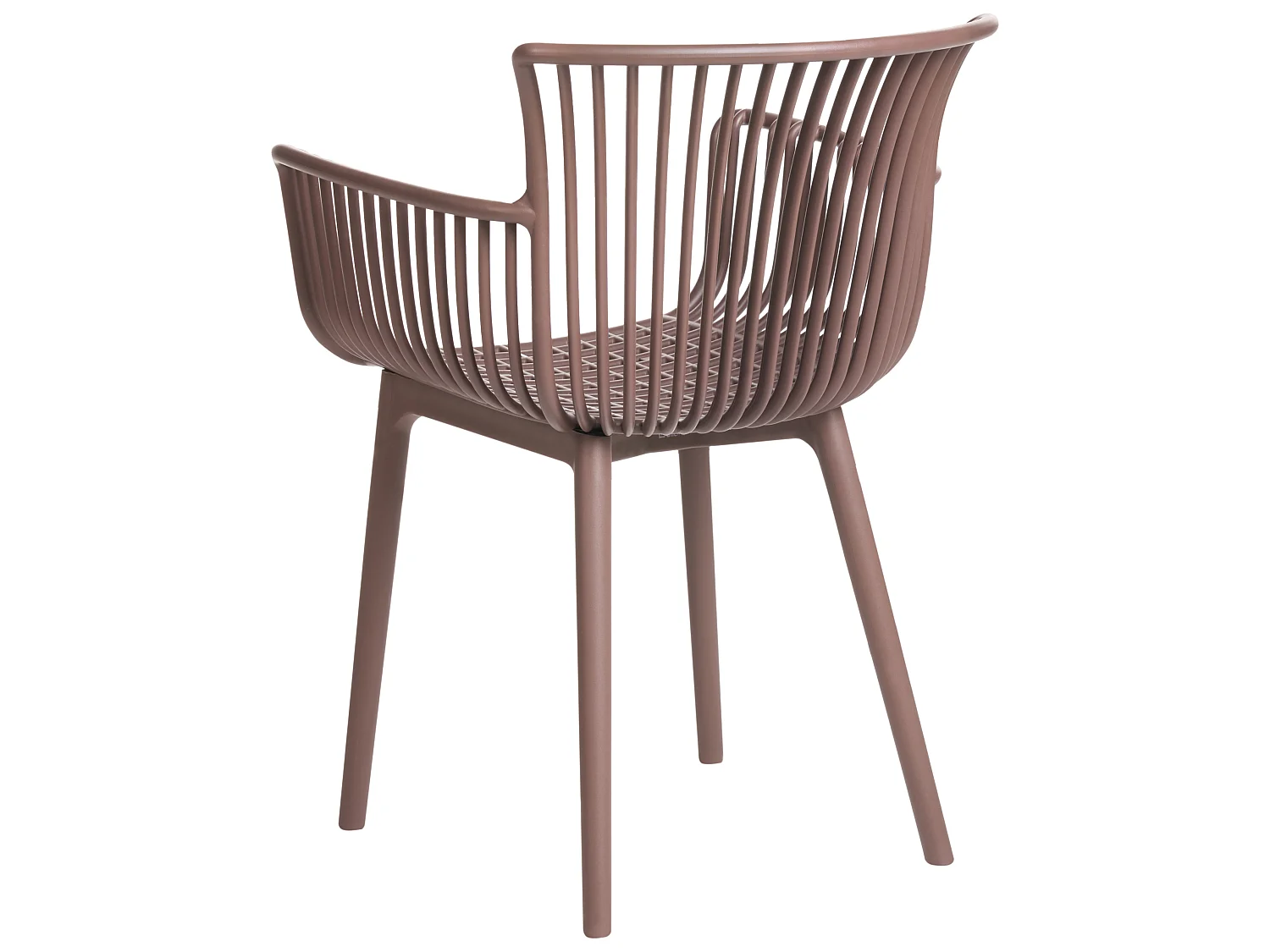Lot de 4 chaises de jardin PESARO Marron