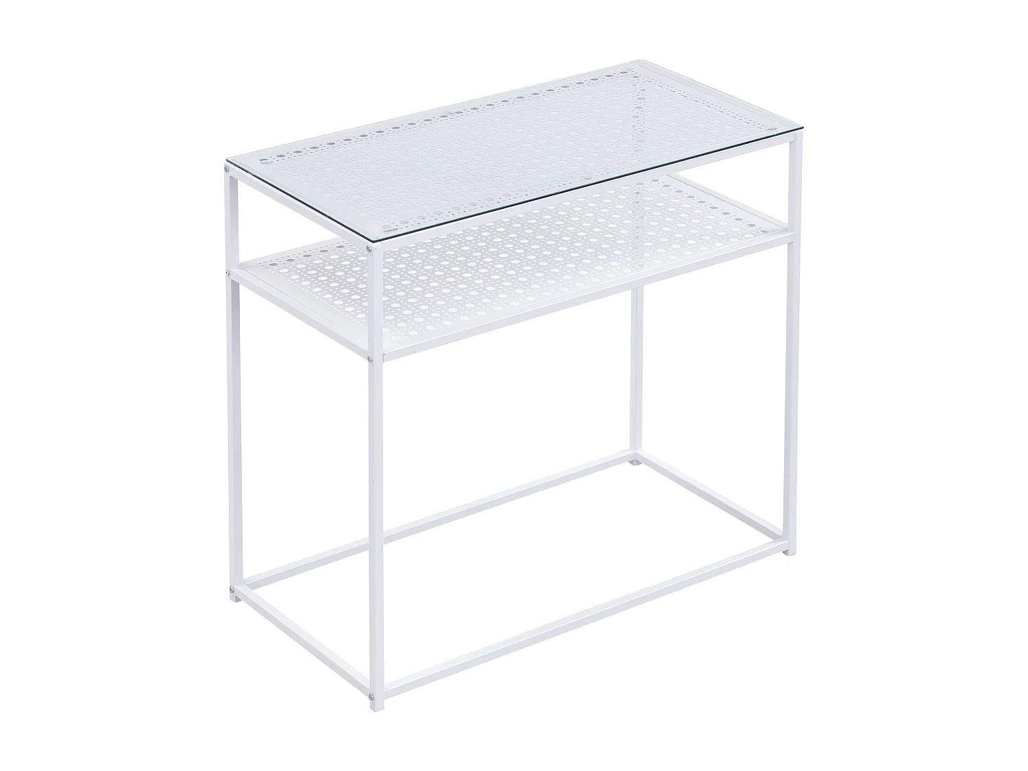 Console table de rangement verre métal 80 cm table de couloir étroite moderne