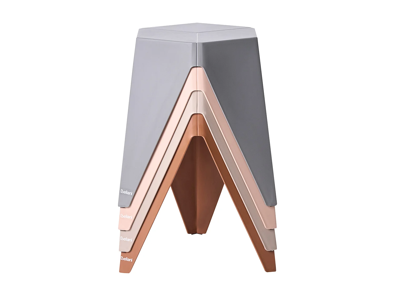 Set of 4 Garden Stools KARAVOS Multicolour