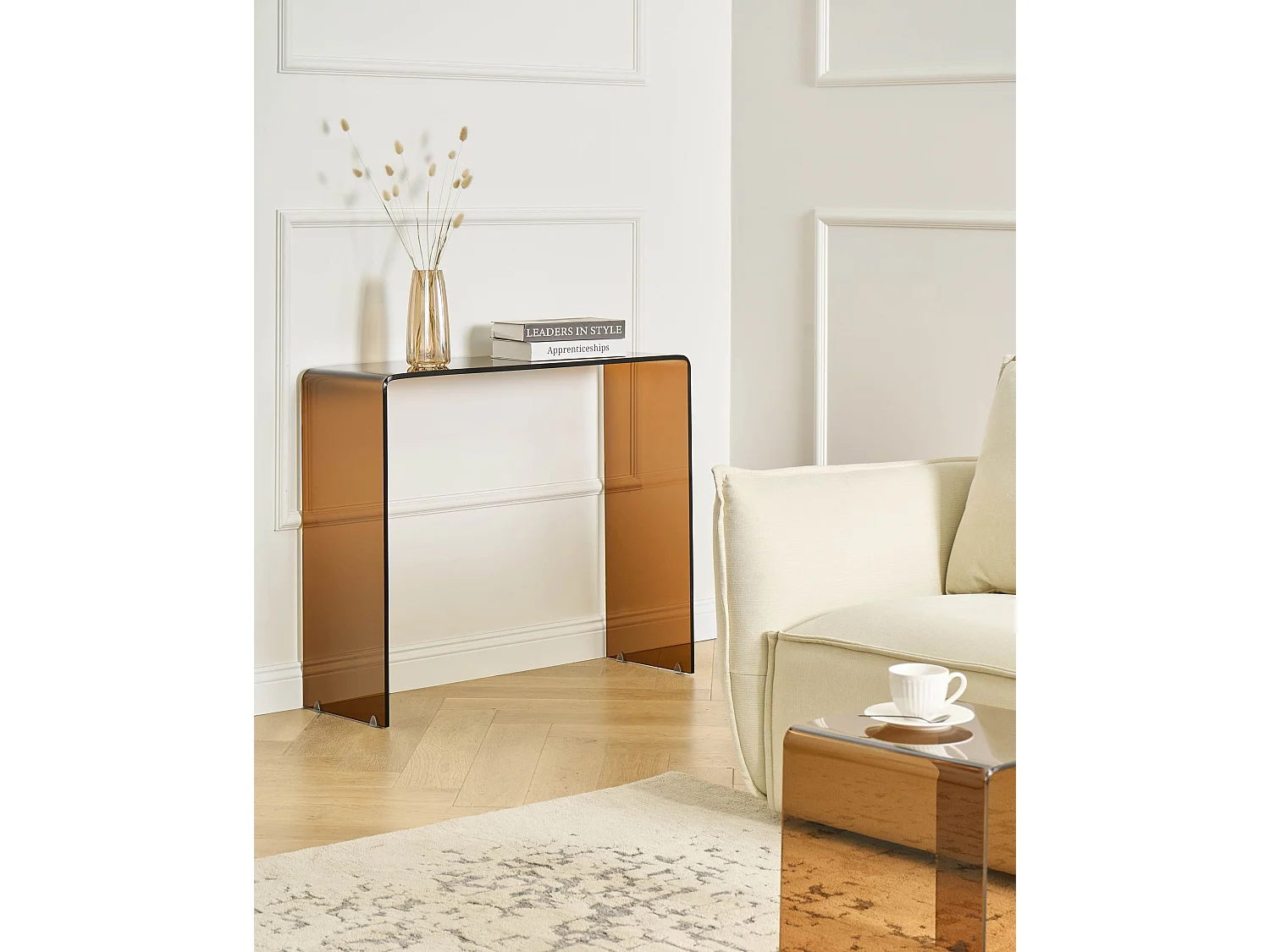 Console KENDALL Verre de sécurité Marron