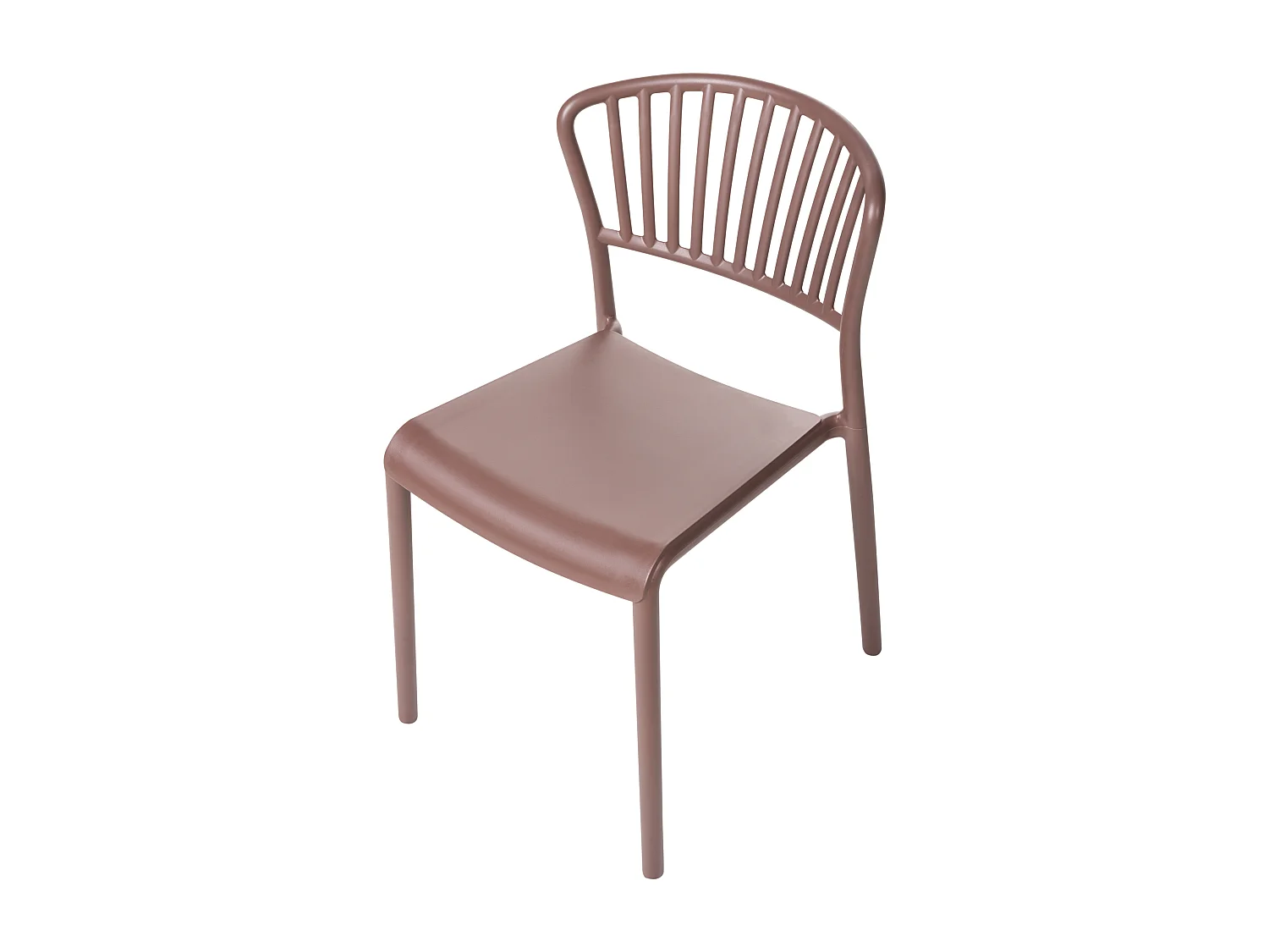 Lot de 4 chaises de jardin GELA Marron