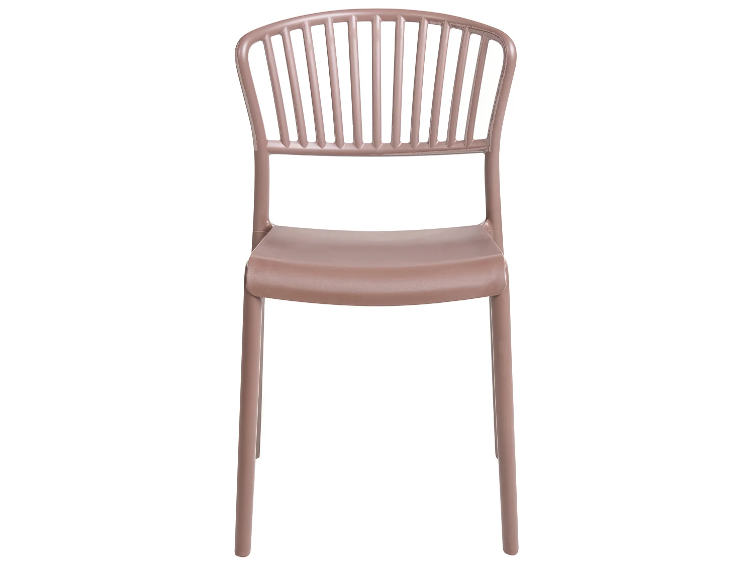Lot de 4 chaises de jardin GELA Marron