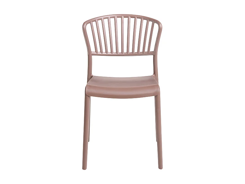 Lot de 4 chaises de jardin GELA Marron