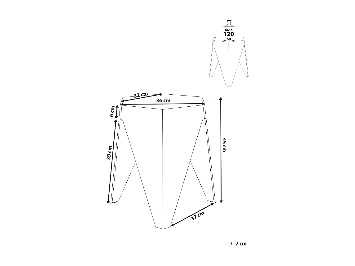 Lot de 4 tabourets de jardin KARAVOS Multicolore