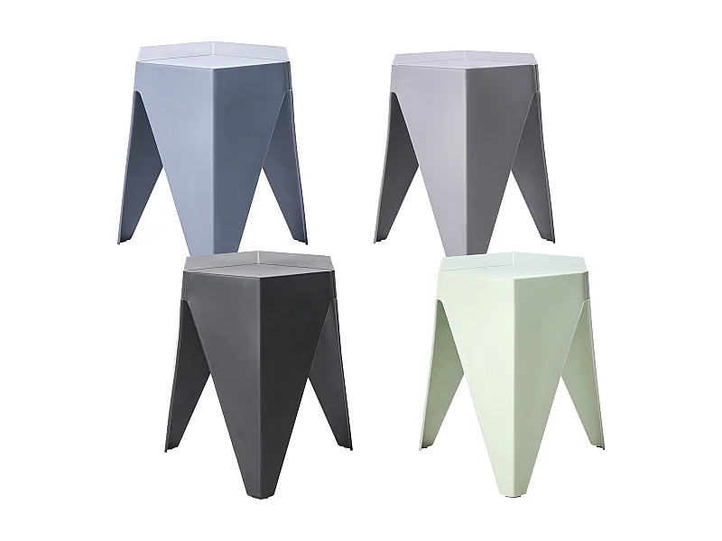 Lot de 4 tabourets de jardin KARAVOS Multicolore