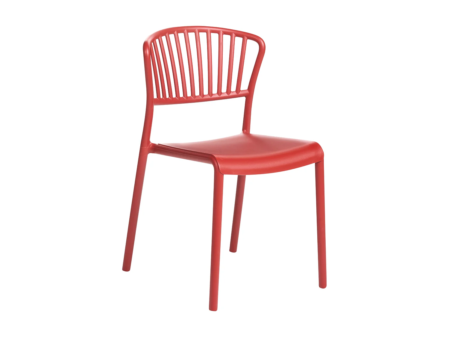 Lot de 4 chaises de jardin GELA Rouge