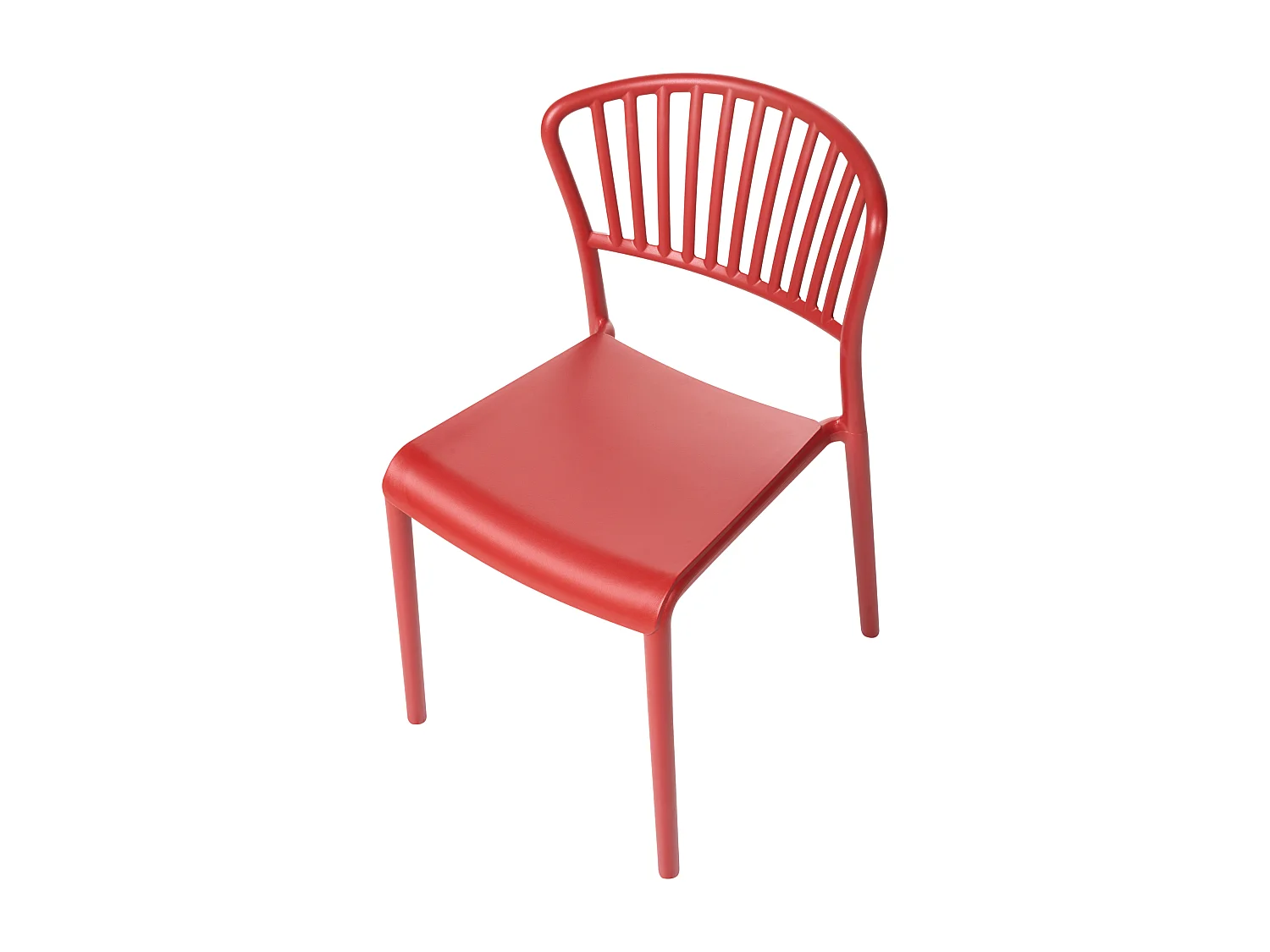 Lot de 4 chaises de jardin GELA Rouge