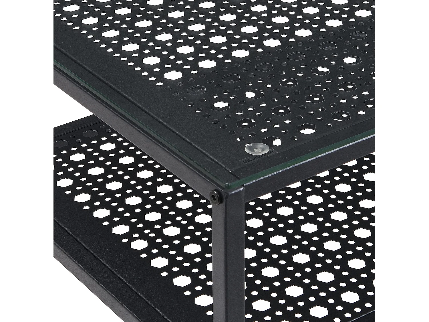 Console table de rangement verre métal 80 cm table de couloir étroite moderne