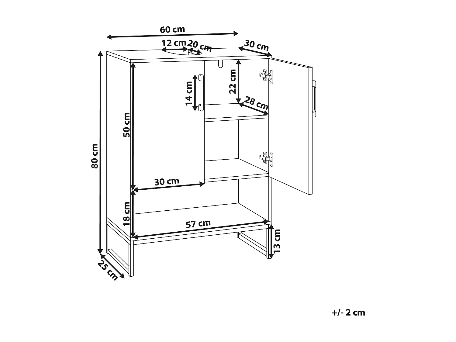 Meuble-lavabo MISCANTI Bambou 60 cm Marron clair