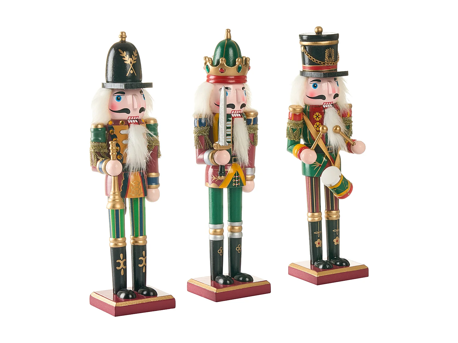 Lot de 3 figurines LJUSNAN Casse-noisette 30 cm Vert foncé
