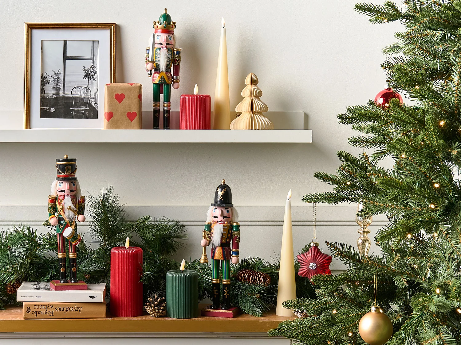 Lot de 3 figurines LJUSNAN Casse-noisette 30 cm Vert foncé