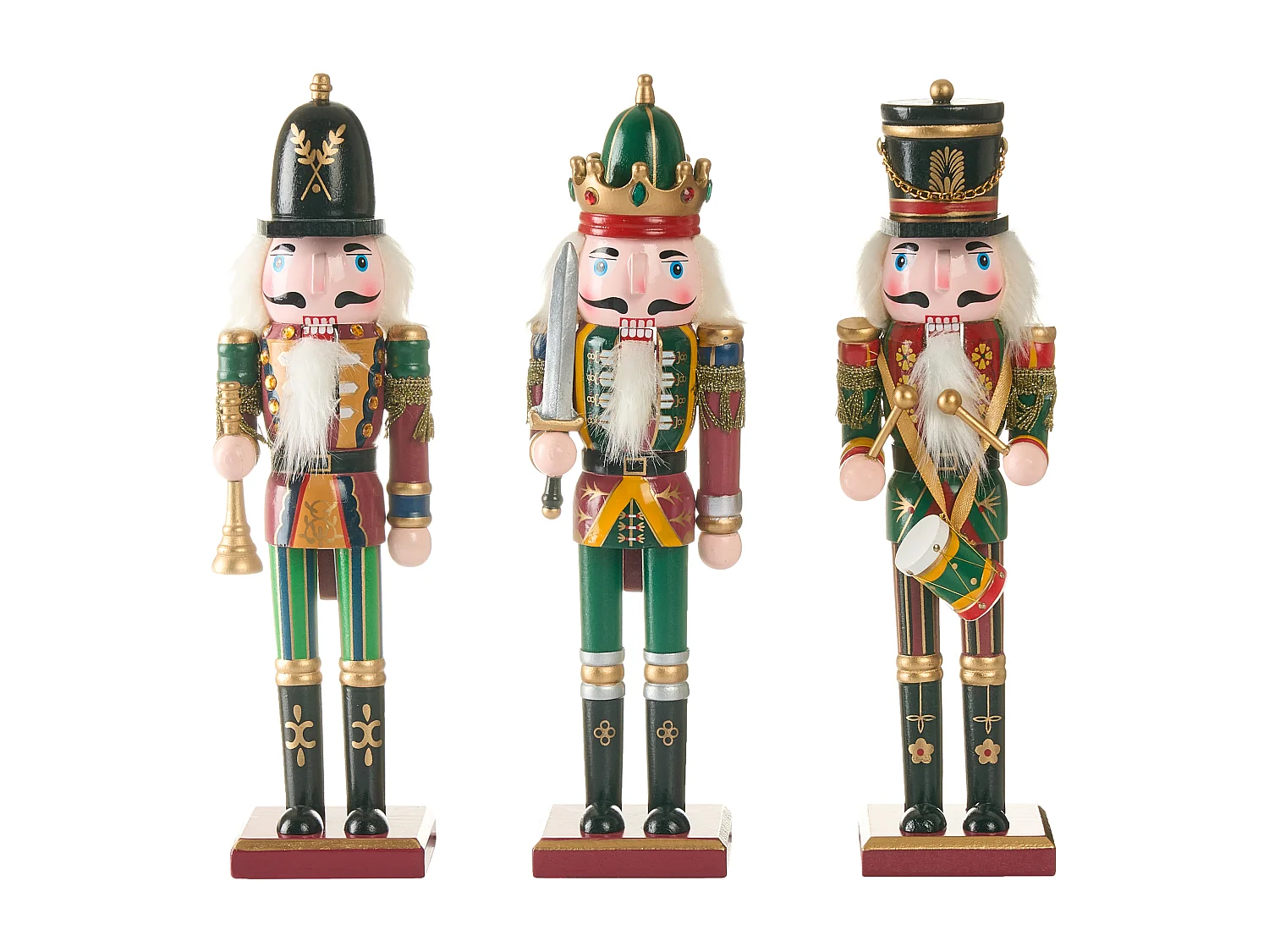 Lot de 3 figurines LJUSNAN Casse-noisette 30 cm Vert foncé