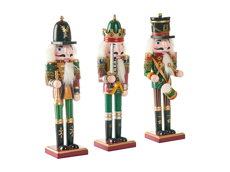 Lot de 3 figurines LJUSNAN Casse-noisette 30 cm Vert foncé