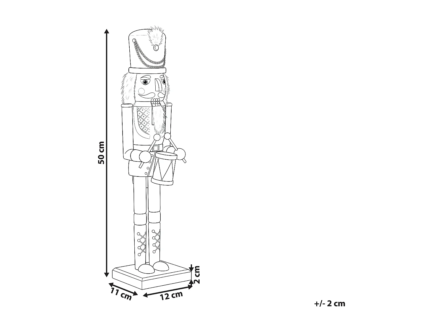 Accessoire Décoratif HOGSJON Casse-noisette 50 cm Rouge