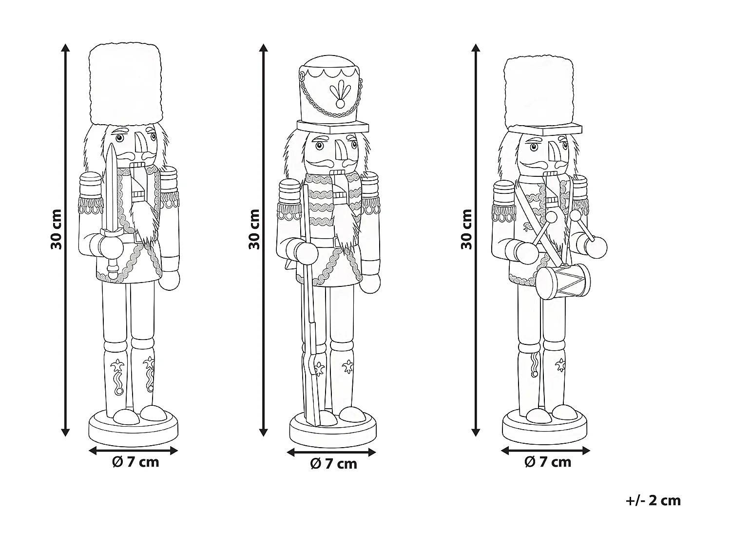 Accessoire Décoratif LAGAN Casse-noisette 30 cm Rouge