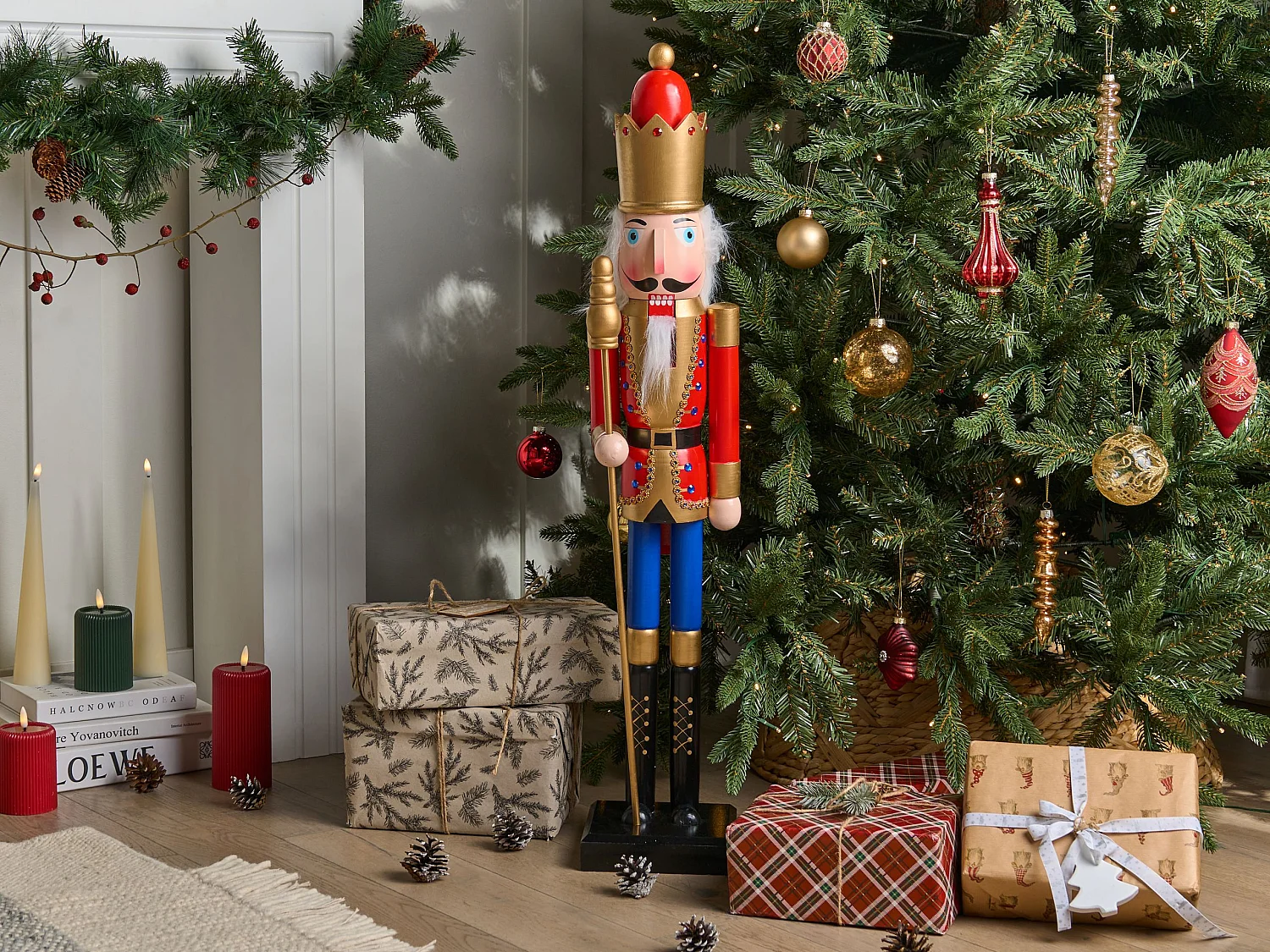 Figurine MALARAN Nutcracker 90 cm Red