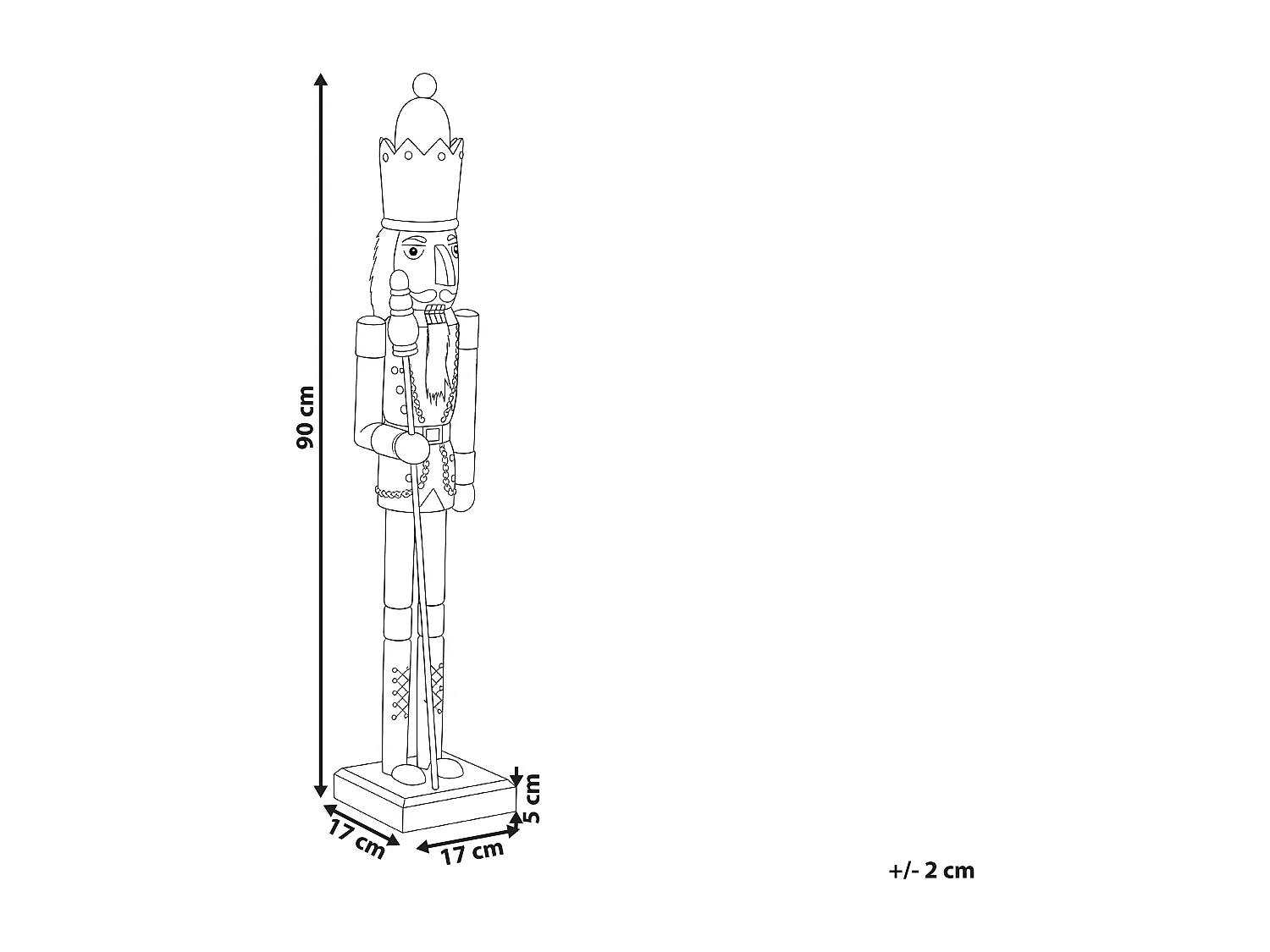Accessoire Décoratif MALARAN Casse-noisette 90 cm Rouge