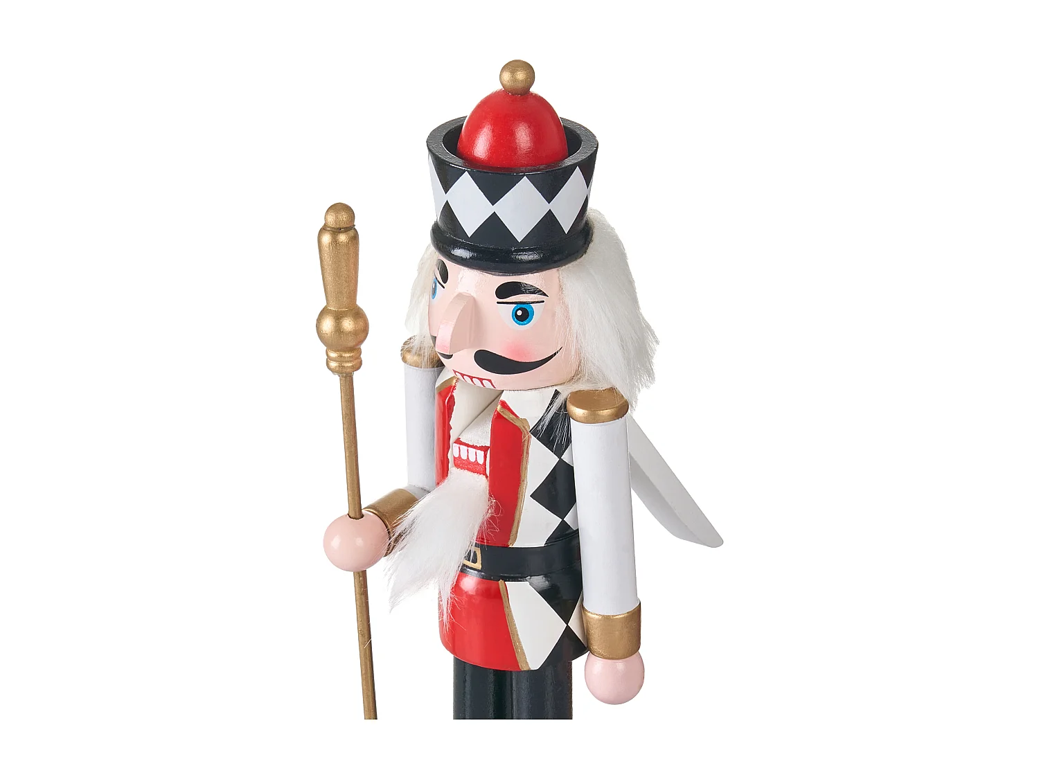 Lot de 3 figurines RICKLEAN Casse-noisette 30 cm Rouge/blanc