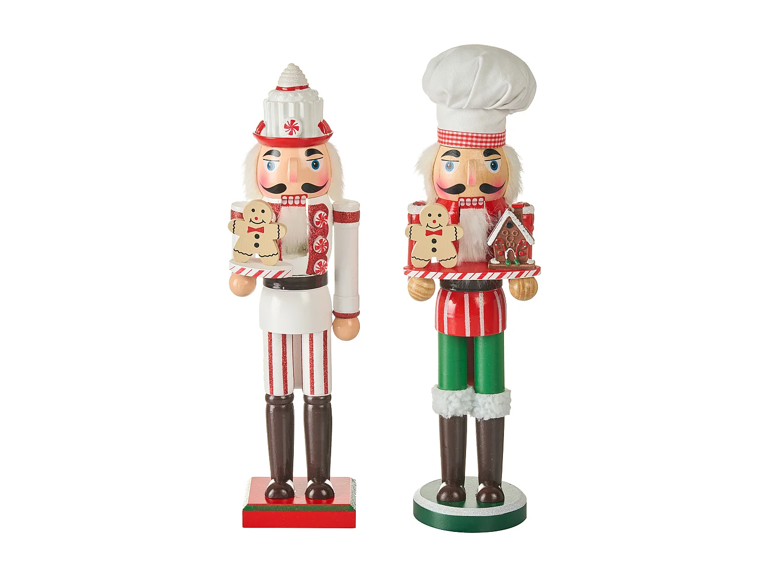 Lot de 2 figurines BODSJON Casse-noisette 35 cm Rouge/blanc