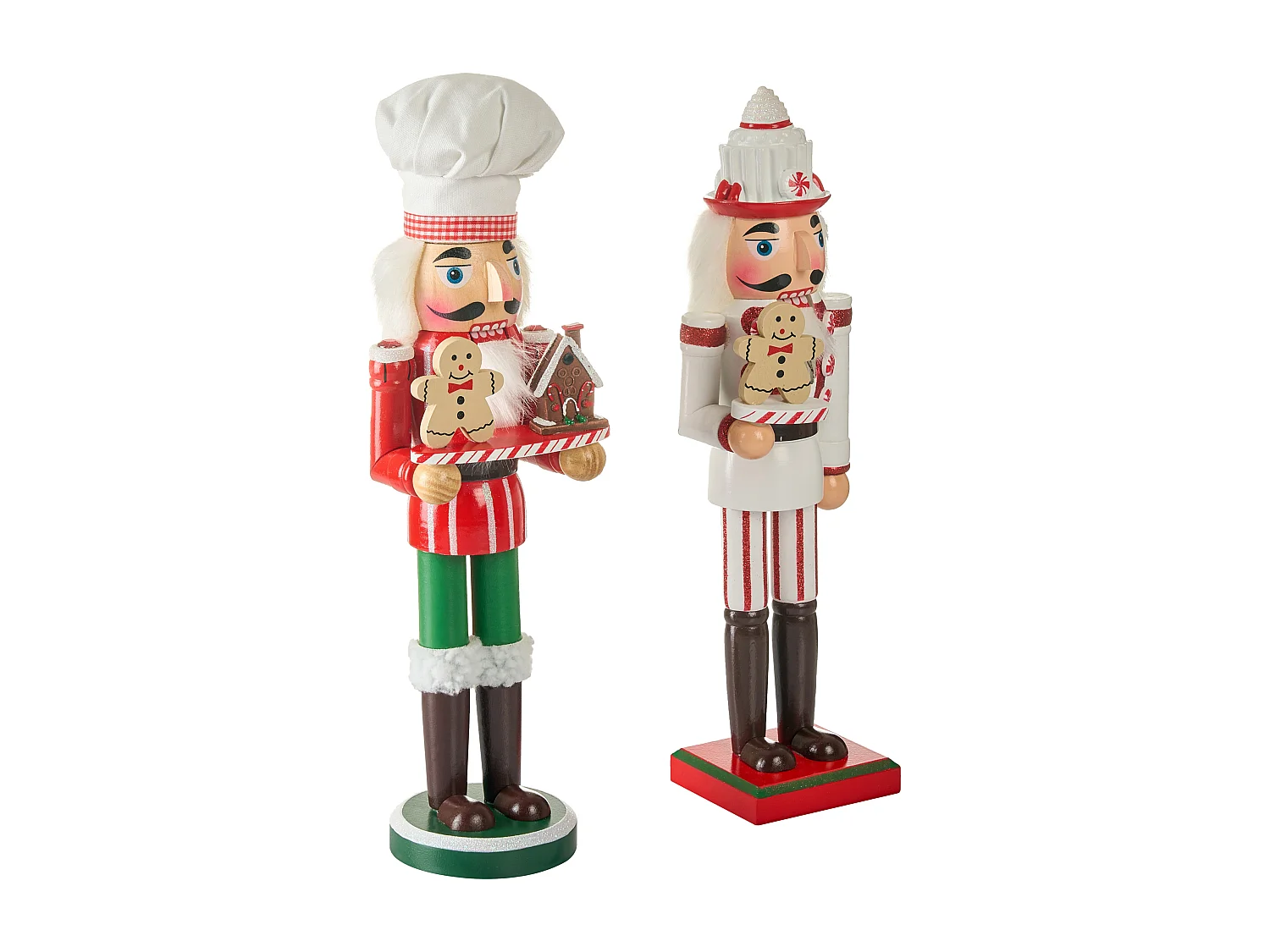 Lot de 2 figurines BODSJON Casse-noisette 35 cm Rouge/blanc