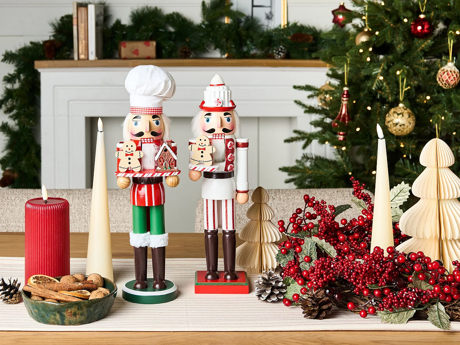 Set of 2 Figurines BODSJON Nutcracker 35 cm Red/ White