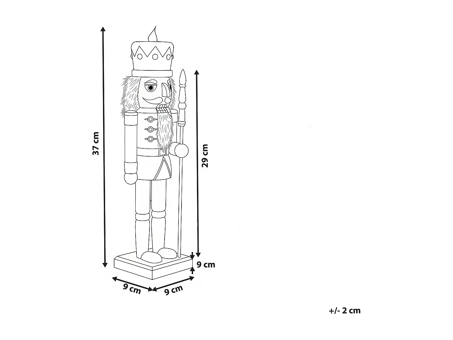 Accessoire Décoratif LJUNGAN Casse-noisette 37 cm Blanc