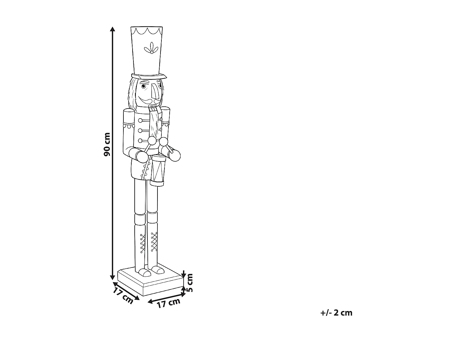 Accessoire Décoratif SVARTAN Casse-noisette 90 cm Rouge