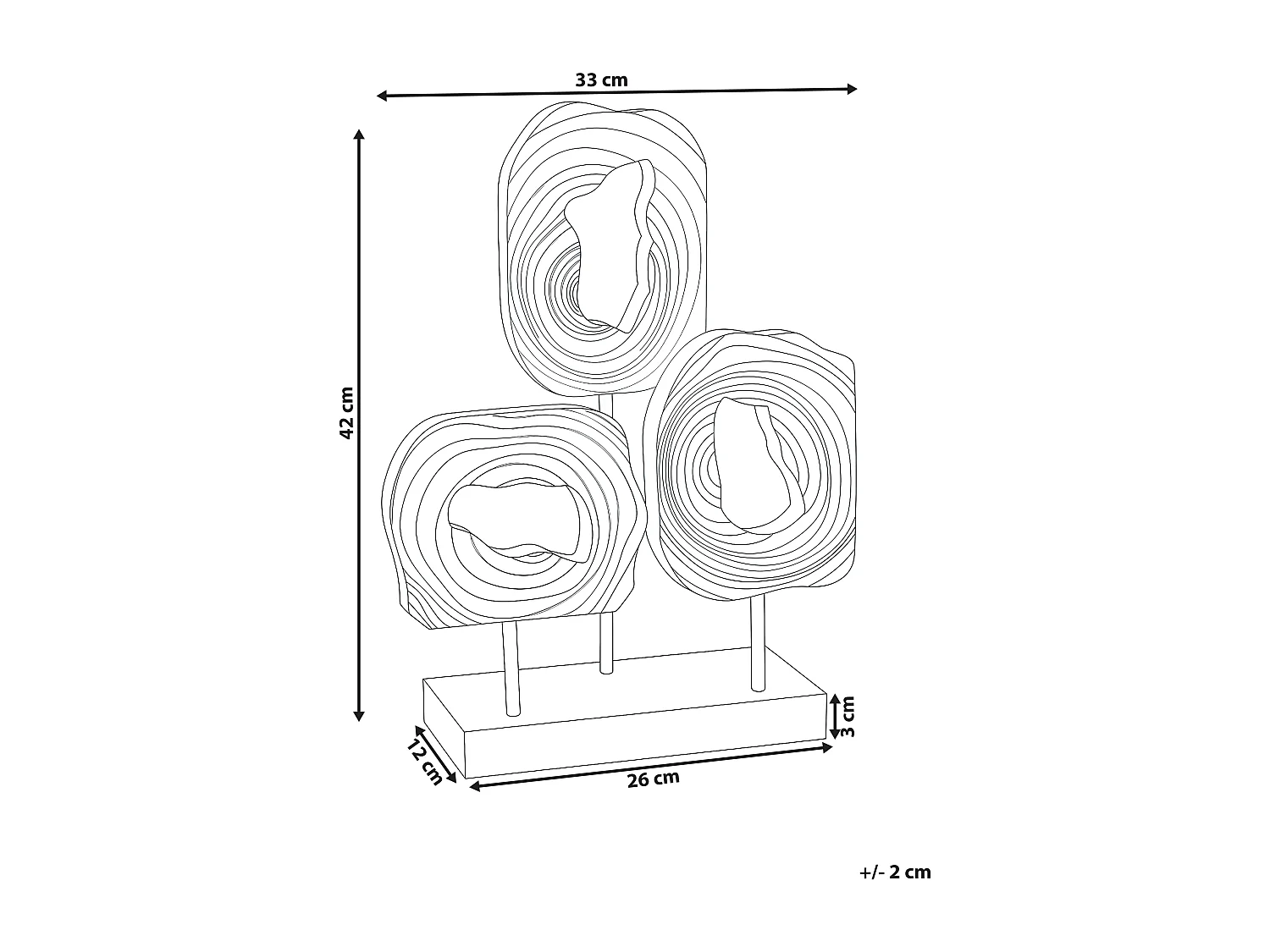 Accessoire Décoratif FAIRMONT Bois de sapin Multicolore