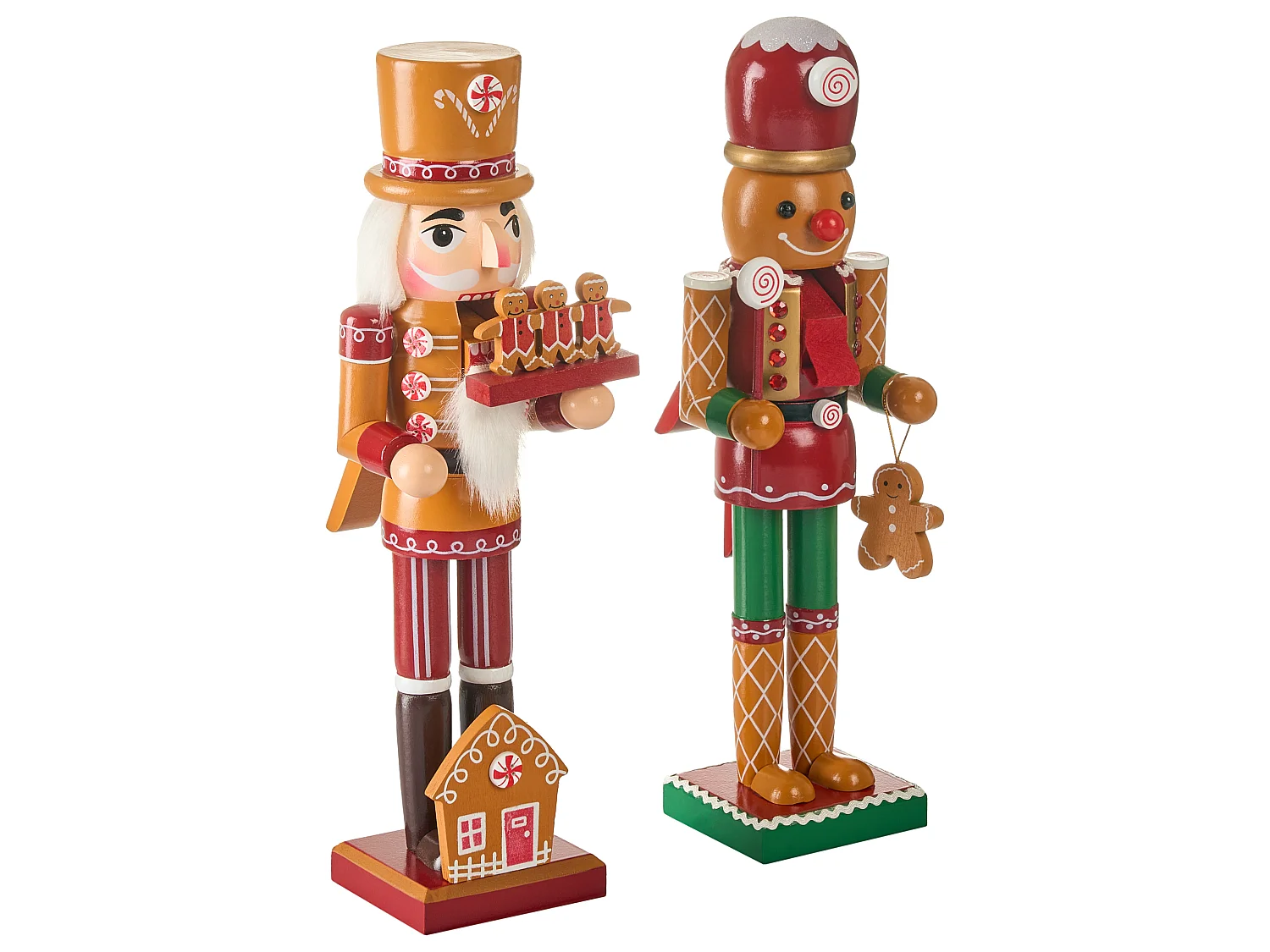 Set of 2 Figurines GRANSJON Nutcracker 35 cm Orange