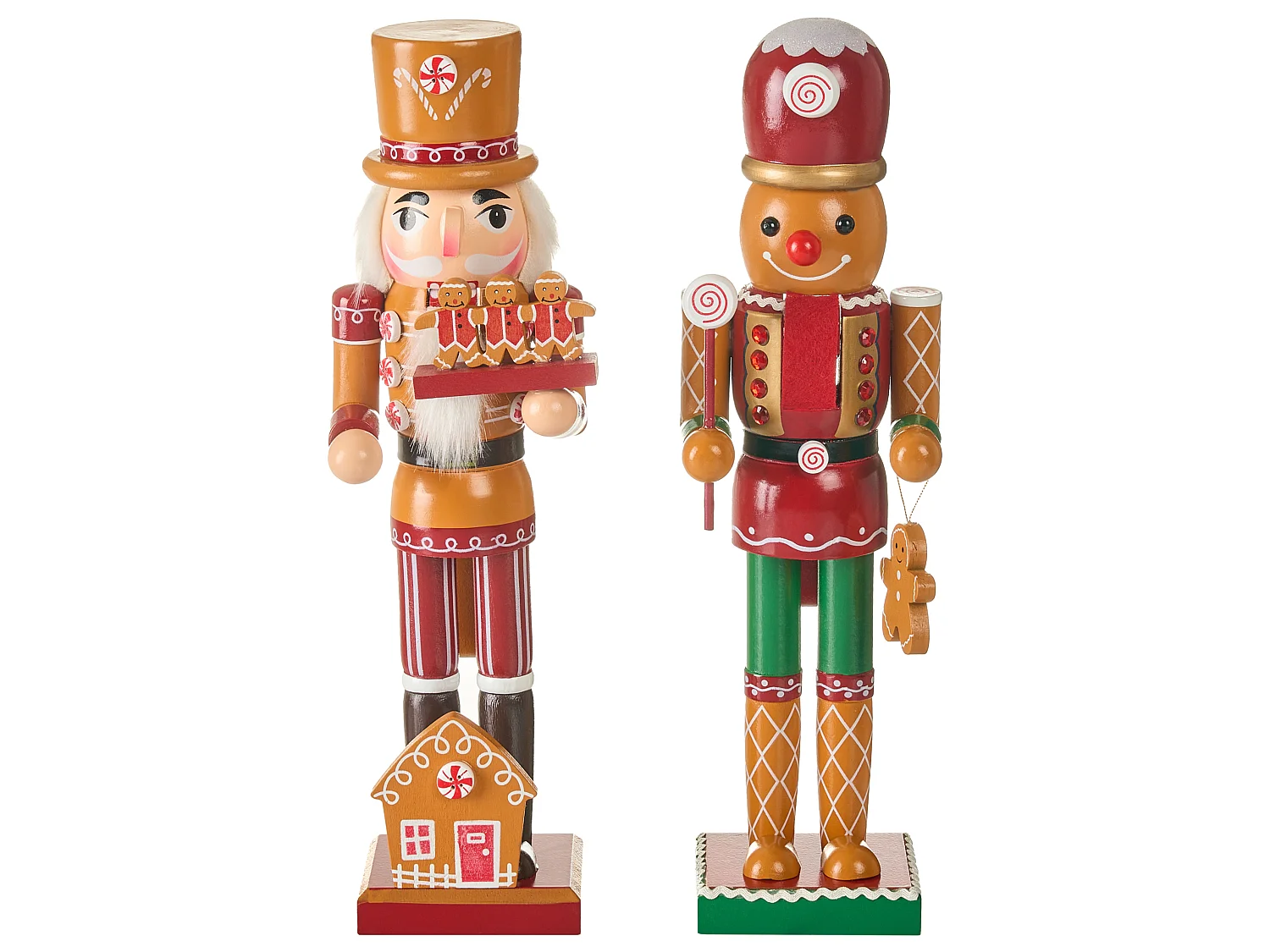 Set of 2 Figurines GRANSJON Nutcracker 35 cm Orange