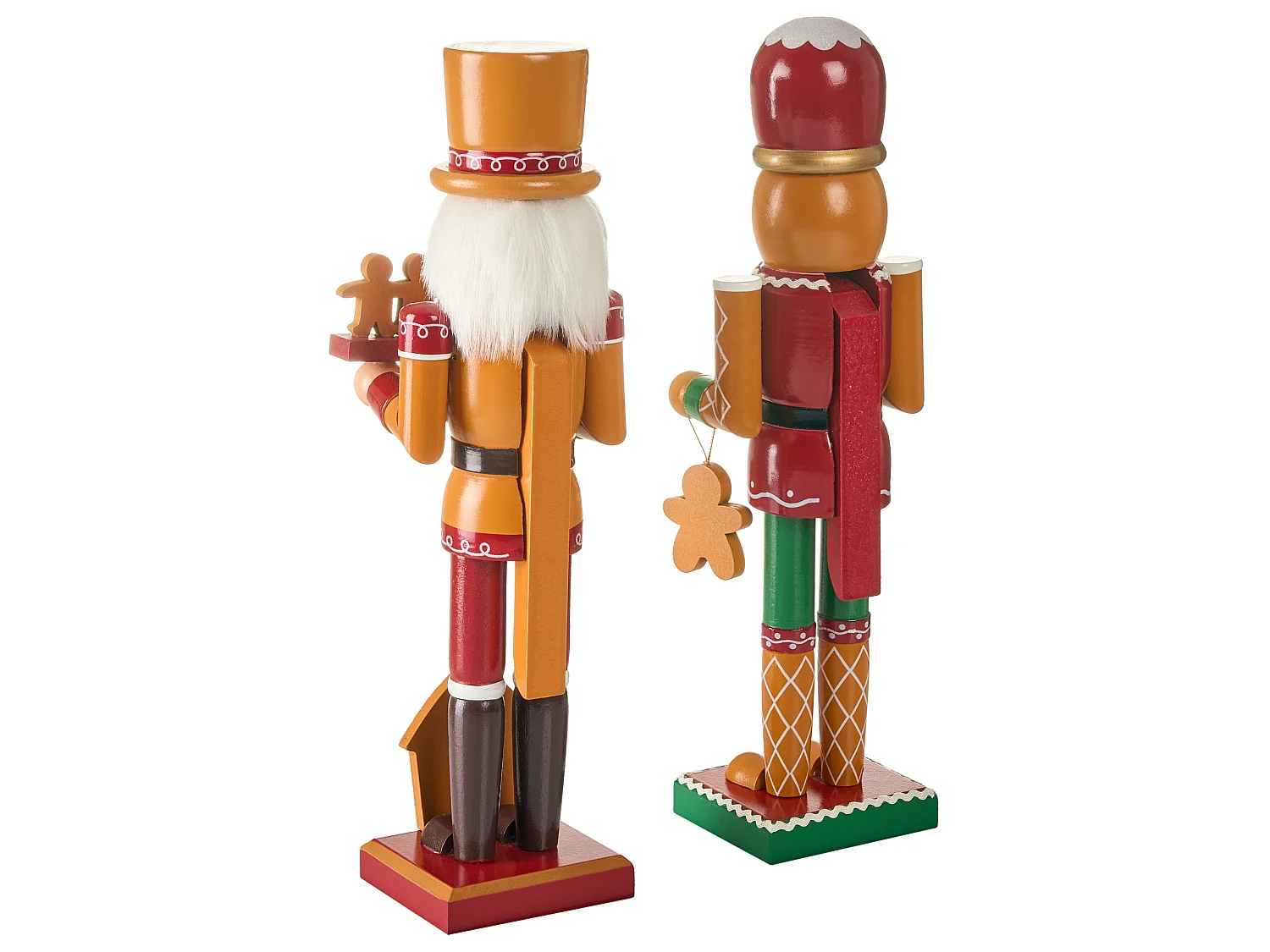 Set of 2 Figurines GRANSJON Nutcracker 35 cm Orange