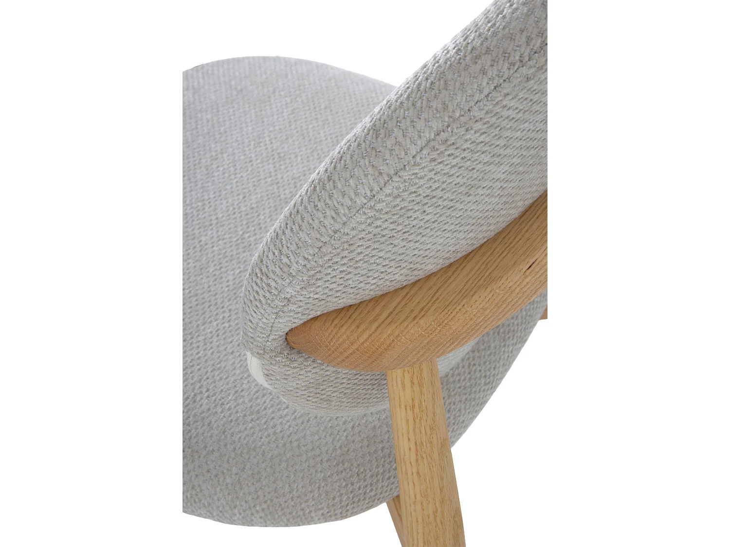 4er-set stühle aus  eichenholz mit beigem bezug